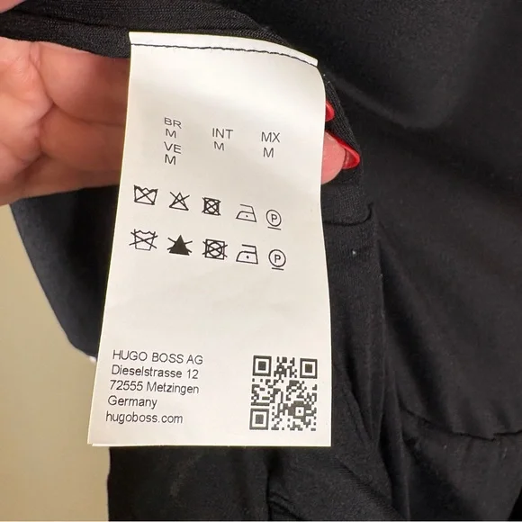 Hugo Boss Green and Black Abstract Long Sleeve Dress Size Medium - Picture 12 of 16